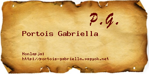 Portois Gabriella névjegykártya